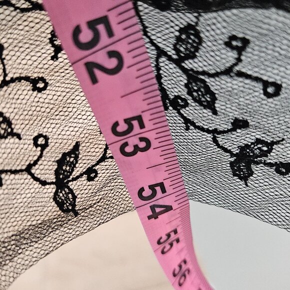 Vintage 60's Carters Du Pont Nylon Black Lace Maxi Slip Dress Size 34 Coquette - Picture 12 of 13